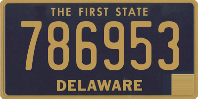 DE license plate 786953