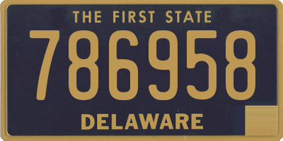 DE license plate 786958