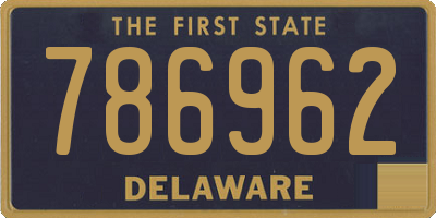 DE license plate 786962