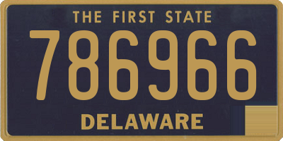 DE license plate 786966