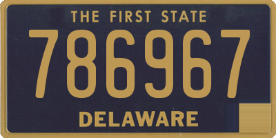 DE license plate 786967
