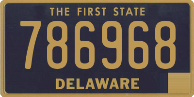 DE license plate 786968