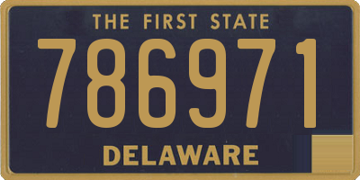 DE license plate 786971