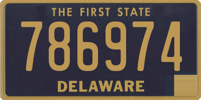 DE license plate 786974