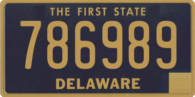 DE license plate 786989
