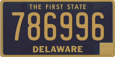 DE license plate 786996