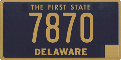 DE license plate 7870