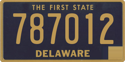 DE license plate 787012