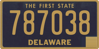 DE license plate 787038