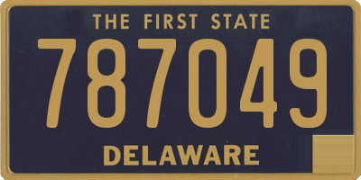 DE license plate 787049