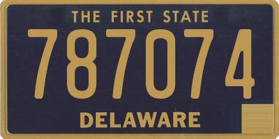 DE license plate 787074