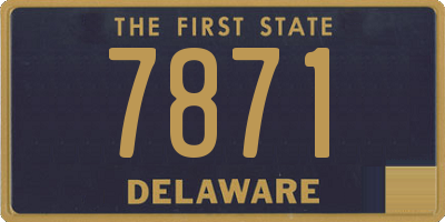 DE license plate 7871