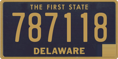 DE license plate 787118