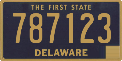 DE license plate 787123