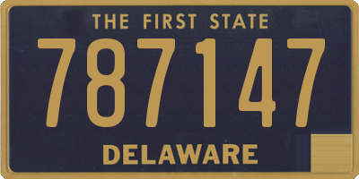 DE license plate 787147