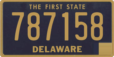 DE license plate 787158