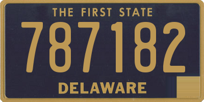 DE license plate 787182