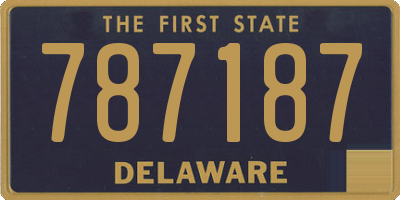 DE license plate 787187
