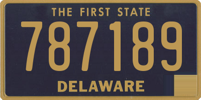 DE license plate 787189