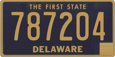 DE license plate 787204