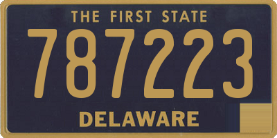 DE license plate 787223