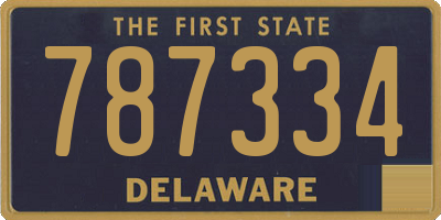DE license plate 787334