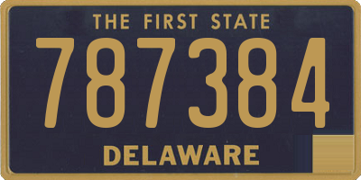 DE license plate 787384