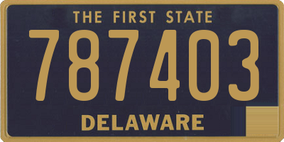 DE license plate 787403