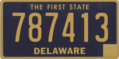 DE license plate 787413