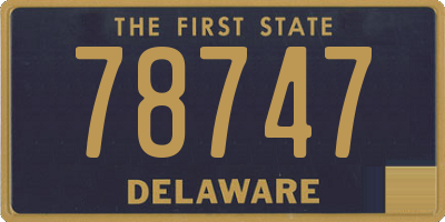 DE license plate 78747