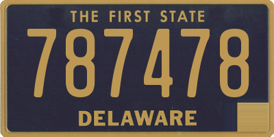 DE license plate 787478