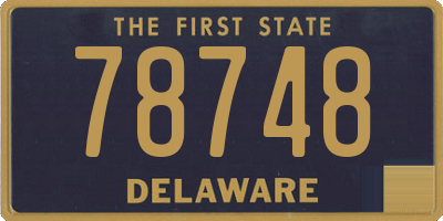 DE license plate 78748