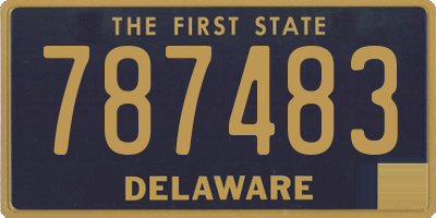DE license plate 787483