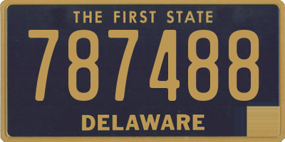 DE license plate 787488