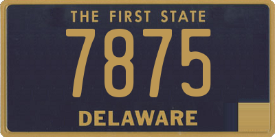 DE license plate 7875