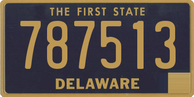 DE license plate 787513