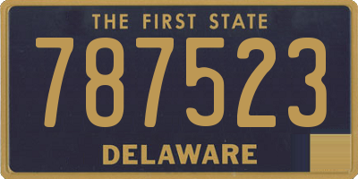 DE license plate 787523