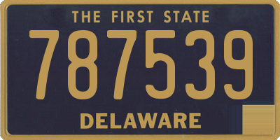 DE license plate 787539