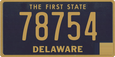 DE license plate 78754