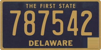 DE license plate 787542