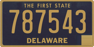 DE license plate 787543