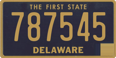DE license plate 787545