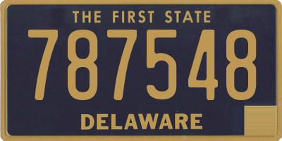 DE license plate 787548
