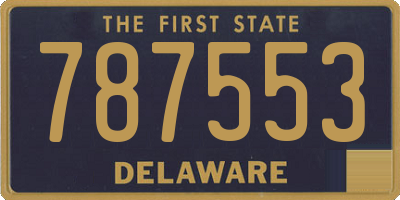 DE license plate 787553