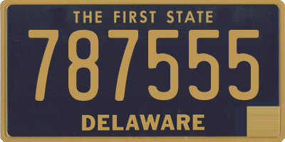DE license plate 787555
