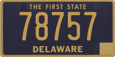 DE license plate 78757