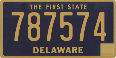 DE license plate 787574