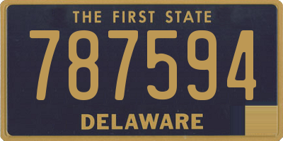 DE license plate 787594