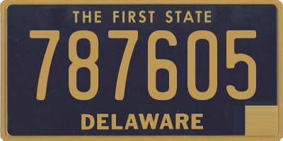 DE license plate 787605