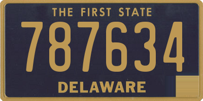 DE license plate 787634